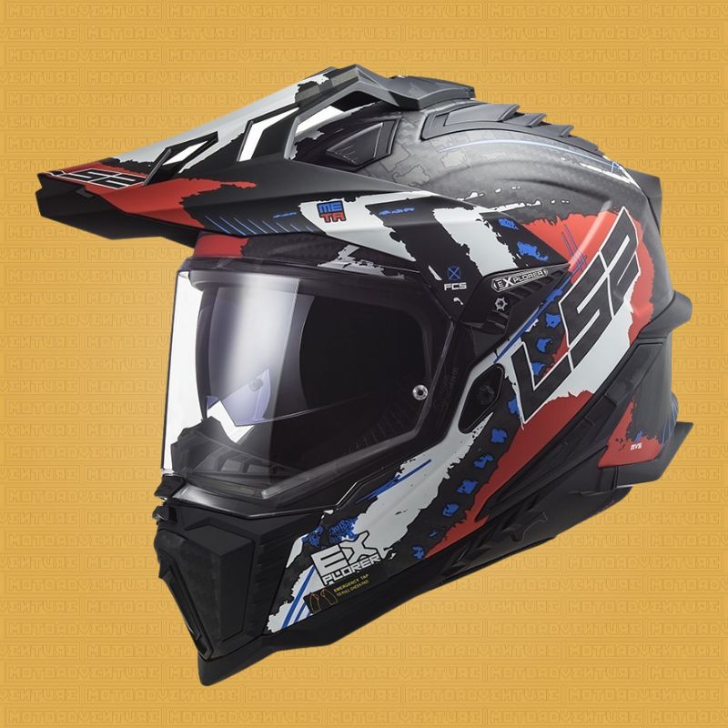 Casco Adventure LS2 MX701 C EXPLORER Carbonio 2206 Extend rosso blu op –  Moto Adventure