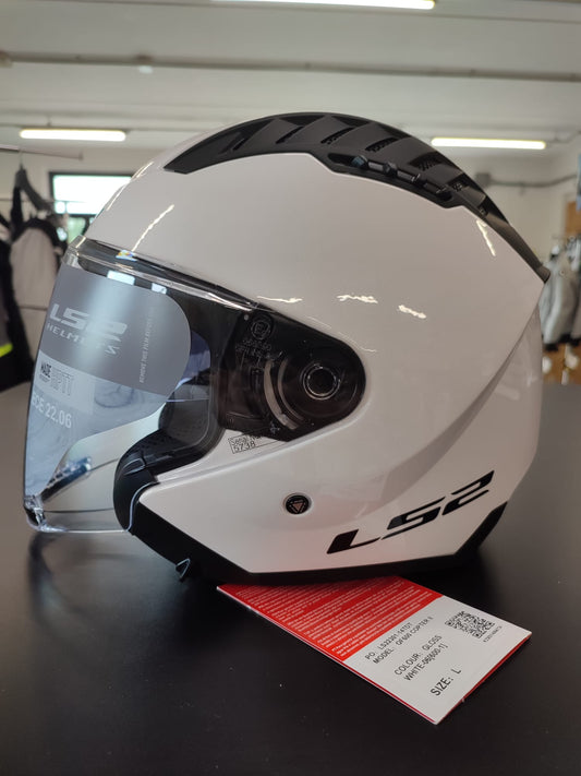 Casco jet LS2 OF600 COPTER bianco