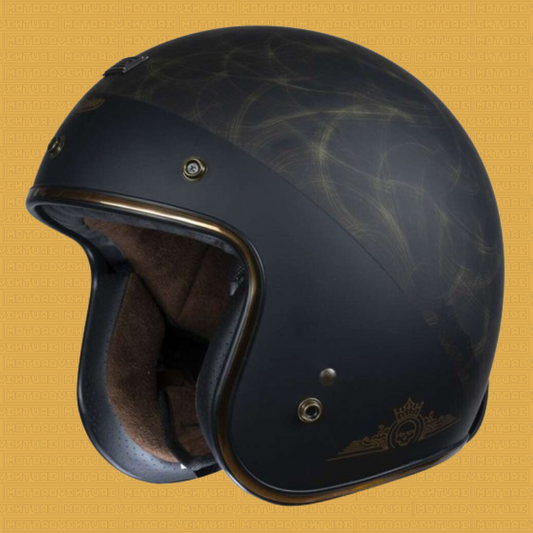 Casco jet vintage origine Primo rocker bronze