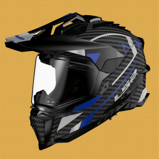 Casco Adventure LS2 MX701 C EXPLORER 2206 Carbon Nero blu - Moto Adventure