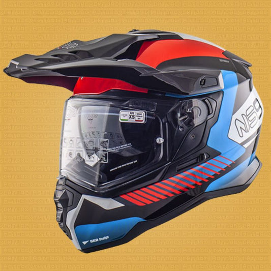 Casco Adventure NOS NS - 9 Mirage nero rosso blu - Moto Adventure