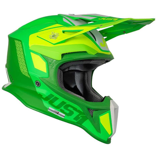 Casco cross enduro Just1 J18 Mips Pulsar verde lime - Moto Adventure