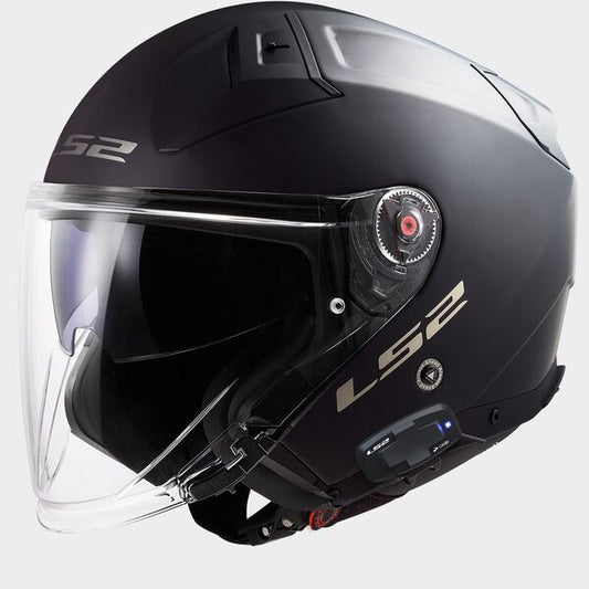 Casco jet LS2 Infinity 2 OF603 in fibra 2206 + Interfono Cardo UCS4X - Moto Adventure