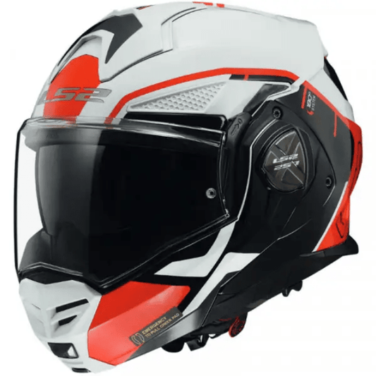 Casco LS2 Advant X Fibra ECE2206 Metryk bianco rosso - Moto Adventure
