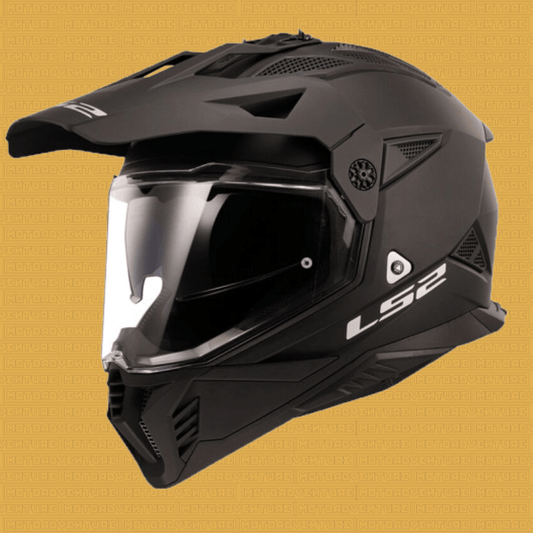 Casco LS2 MX702 Pioneer 2 Solid nero opaco - Moto Adventure