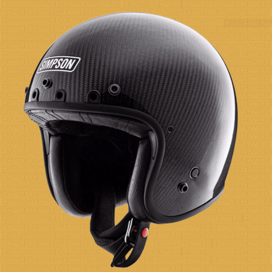 Casco Simpson Chopper Carbon nero - Moto Adventure