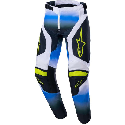 Pantaloni Cross Enduro Alpinestars bambino YOUTH RACER PUSH Blu Bianco - Moto Adventure