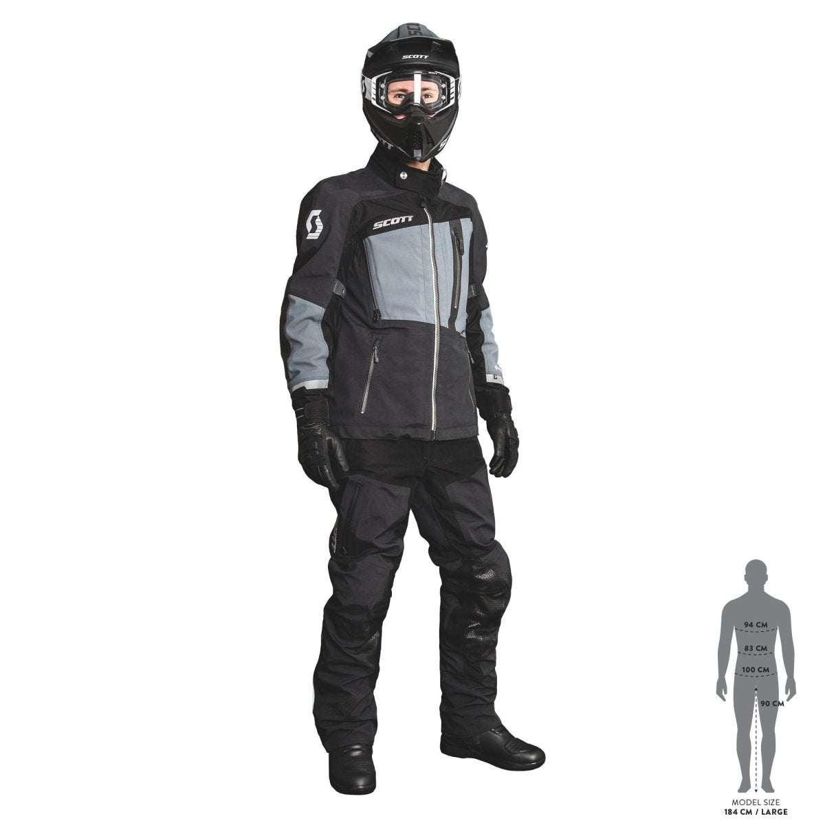 Pantaloni SCOTT Priority GTX Gore - Tex Nero - Moto Adventure