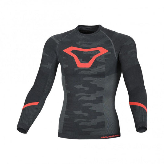 Maglia intima Macna Baselayer All Season Nero rosso - Moto Adventure