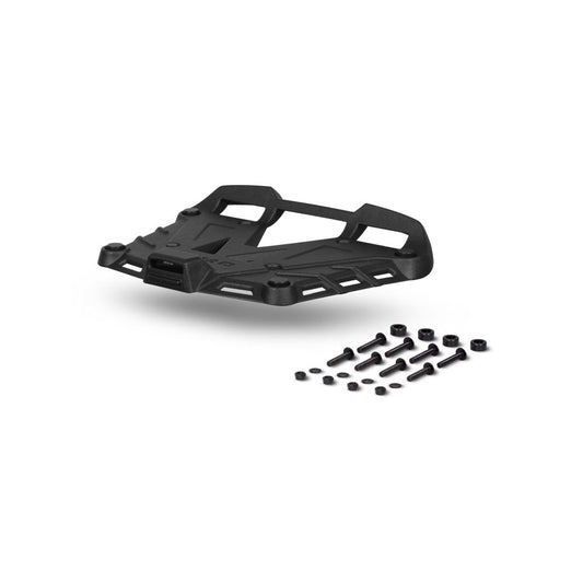 Piastra di montaggio in alluminio nera per bauletti SHAD - Moto Adventure