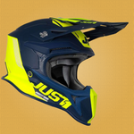 Casco cross enduro Just1 J18 Mips pulsar blu giallo