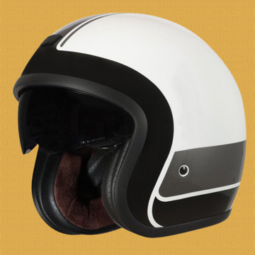 Casco Jet Vintage Origine Sprint Record Bianco nero