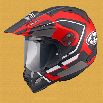 Casco integrale Adventure Arai Tour X-4 Detour-2 rosso nero