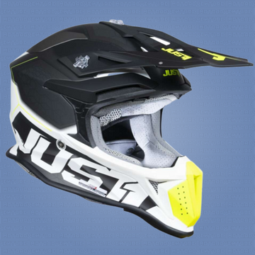 Casco cross enduro Just1 J18 Hexa bianco giallo nero