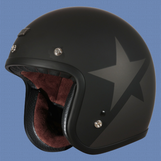 Casco jet vintage Origine Primo star titanio nero