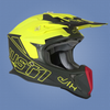 Casco Cross Enduro Just1 J18 Vertigo grigio giallo fluo