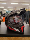 Casco Adventure LS2 MX701 C EXPLORER Carbonio 2206 Frontier titanio rosso