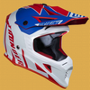 Casco cross enduro Origine Hero bianco rosso blu