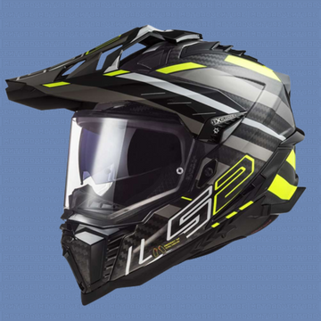 Casco Adventure LS2 MX701 C EXPLORER Carbonio 2206 Edge nero giallo