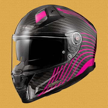 Casco integrale LS2 FF811 VECTOR II Carbonio ECE2206 Flux nero rosa