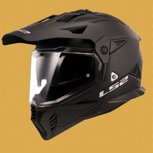 Casco LS2 MX702 Pioneer 2 Solid nero opaco