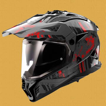 Casco LS2 MX702 Pioneer 2 Crazy rosso