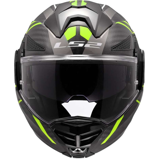 Casco Advant X Carbon ECE2206 Future Giallo Nero - Moto Adventure