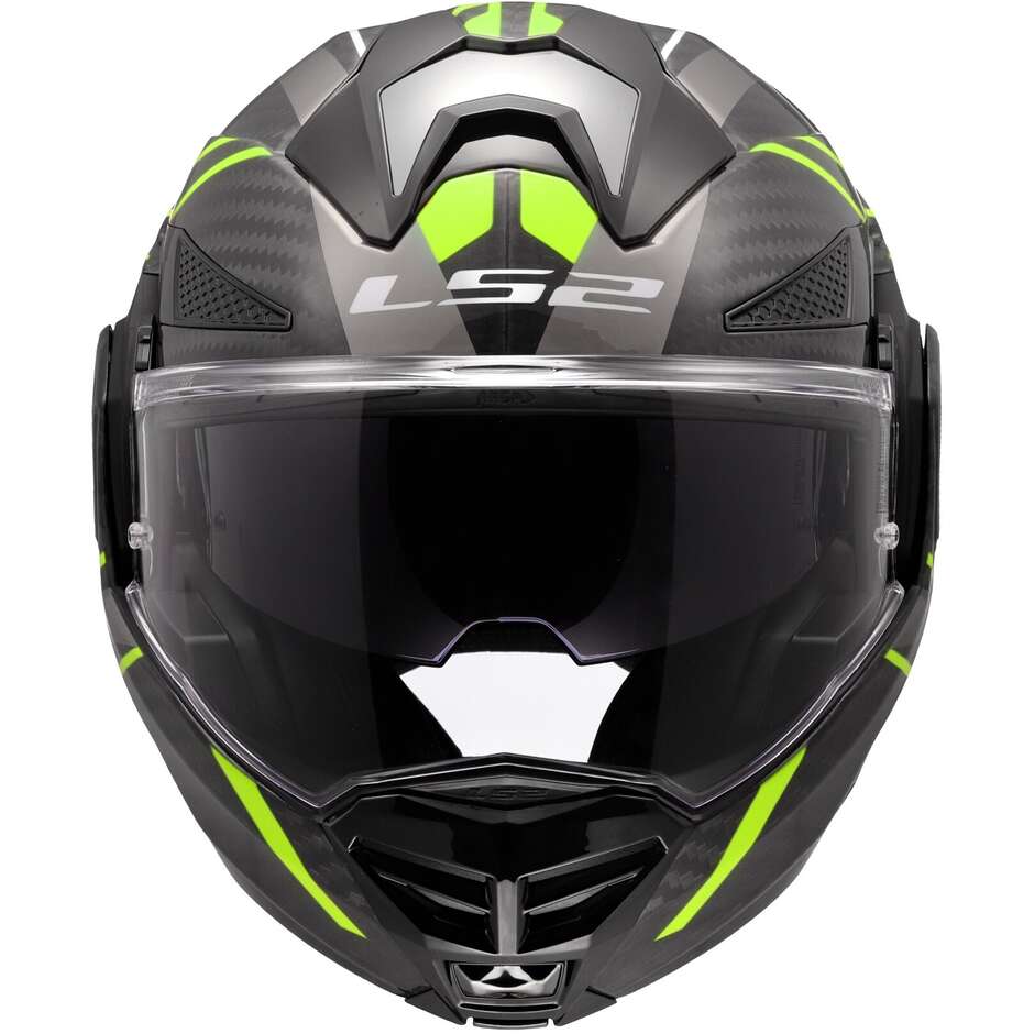 Casco Advant X Carbon ECE2206 Future Giallo Nero - Moto Adventure