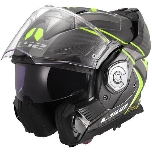 Casco Advant X Carbon ECE2206 Future Giallo Nero - Moto Adventure