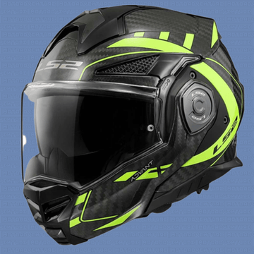 Casco Advant X Carbon ECE2206 Future Giallo Nero - Moto Adventure