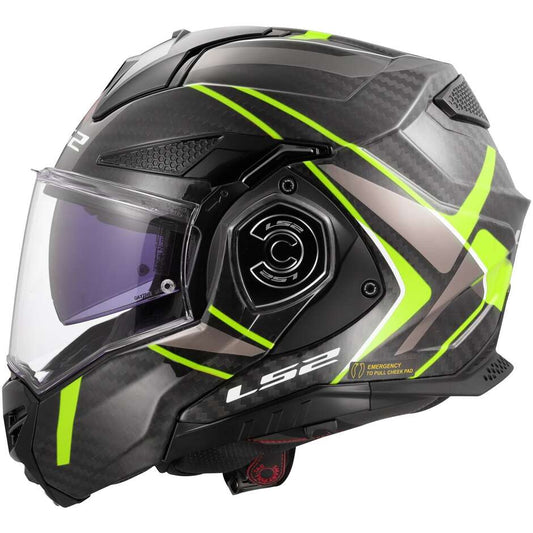 Casco Advant X Carbon ECE2206 Future Giallo Nero - Moto Adventure
