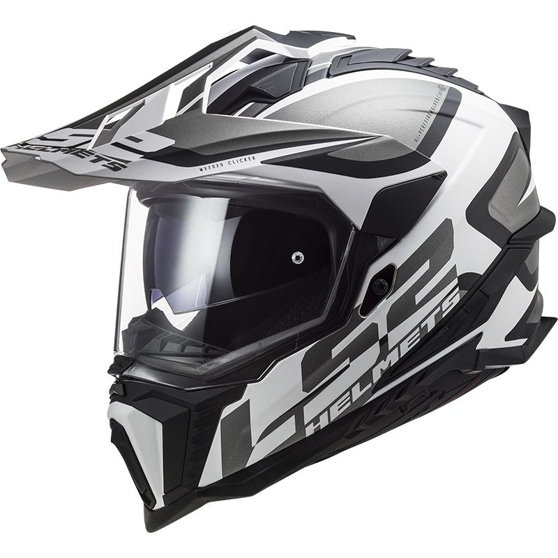 Casco adventure LS2 MX701 EXPLORER ALTER titanio bianco opaco - Moto Adventure