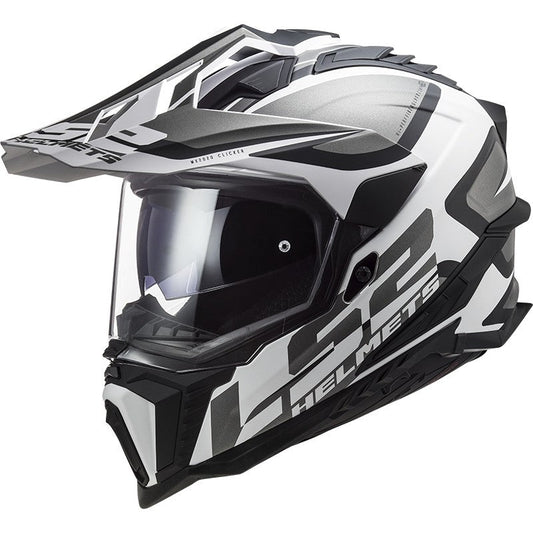 Casco adventure LS2 MX701 EXPLORER ALTER titanio bianco opaco - Moto Adventure