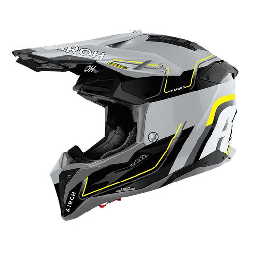 Casco Airoh Aviator 3 Leader Yellow Gloss - Moto Adventure