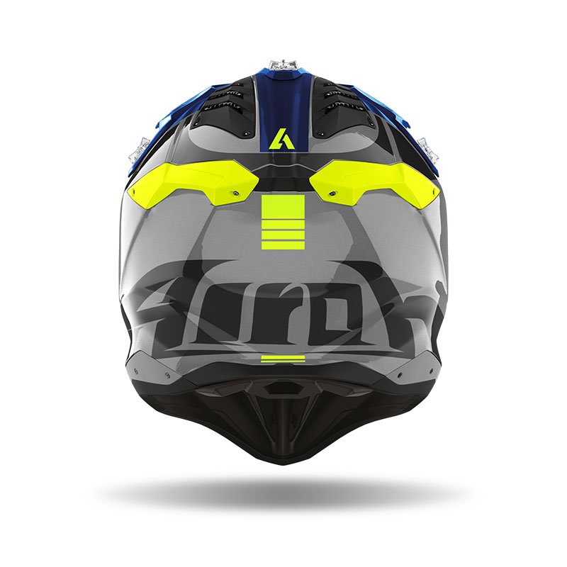 Casco Airoh Aviator 3 Push Blue Gloss - Moto Adventure