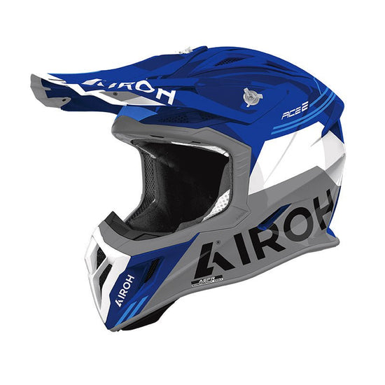 Casco Airoh Aviator Ace 2 Fury Blue Gloss - Moto Adventure