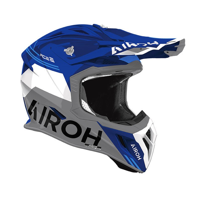 Casco Airoh Aviator Ace 2 Fury Blue Gloss - Moto Adventure