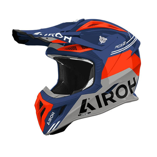 Casco Airoh Aviator Ace 2 Fury Cerulean Gloss - Moto Adventure
