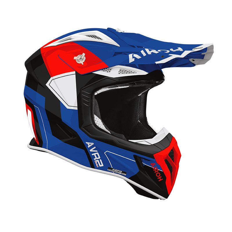 Casco Airoh Aviator Ace 2 Shield Blue/Red Gloss - Moto Adventure