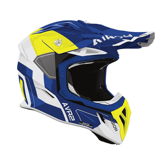 Casco Airoh Aviator Ace 2 Shield Blue/Yellow - Moto Adventure