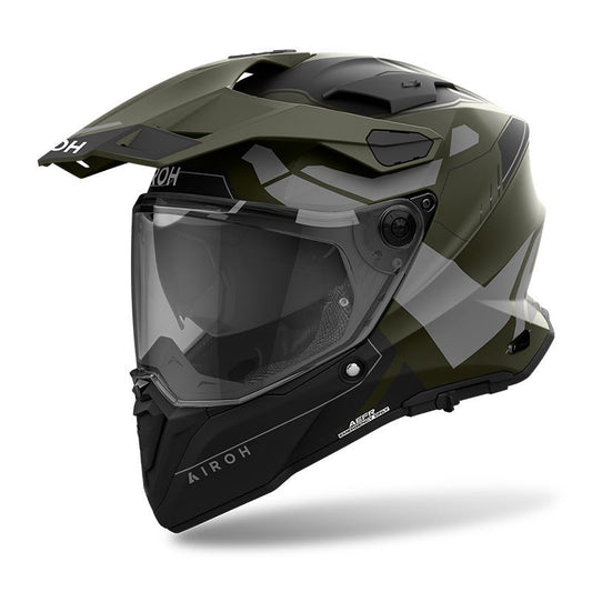 Casco Airoh Commander 2 Reveal verde opaco - Moto Adventure