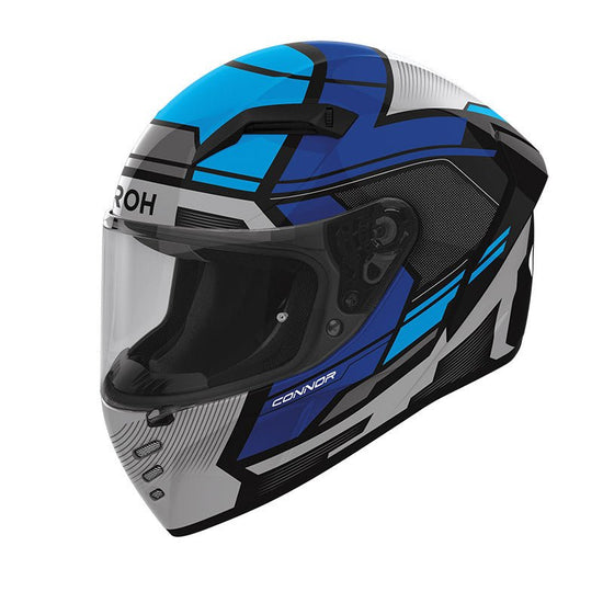 Casco Airoh Connor Ego Blue Gloss - Moto Adventure