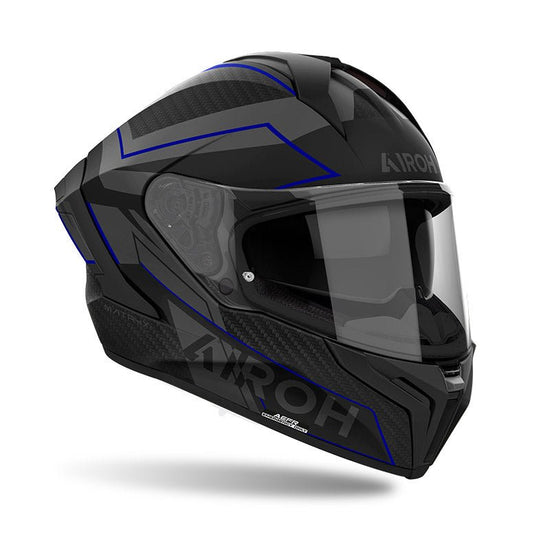 Casco Airoh Matryx Sentinel Blue Matt - Moto Adventure