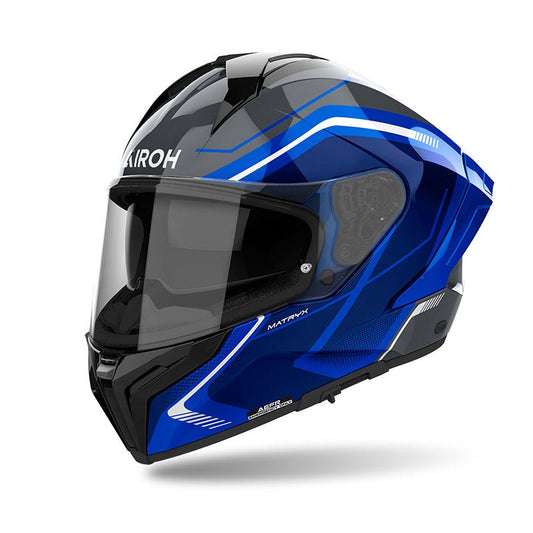 Casco Airoh Matryx Wide Blue Gloss - Moto Adventure