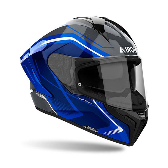 Casco Airoh Matryx Wide Blue Gloss - Moto Adventure
