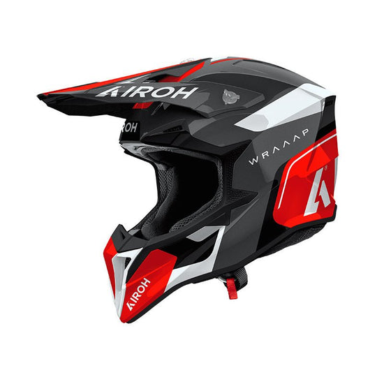 Casco Airoh Wraaap Conquer Red Gloss - Moto Adventure
