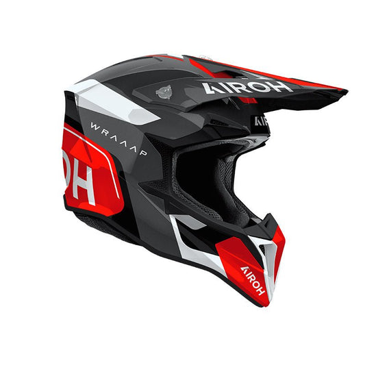 Casco Airoh Wraaap Conquer Red Gloss - Moto Adventure