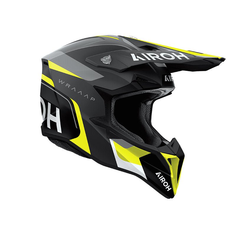 Casco Airoh Wraaap Conquer Yellow Matt - Moto Adventure
