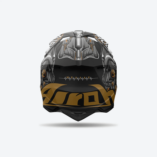 Casco Airoh Wraaap Cyborg Matt - Moto Adventure