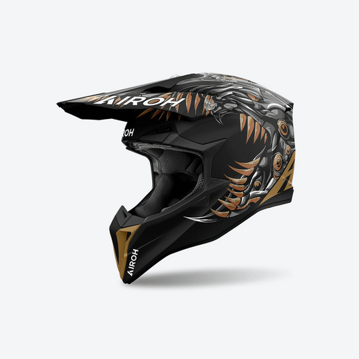 Casco Airoh Wraaap Cyborg Matt - Moto Adventure